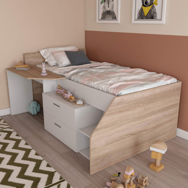 Isabelle & Max™ Maez Twin Platform Loft Bed with BuiltinDesk by